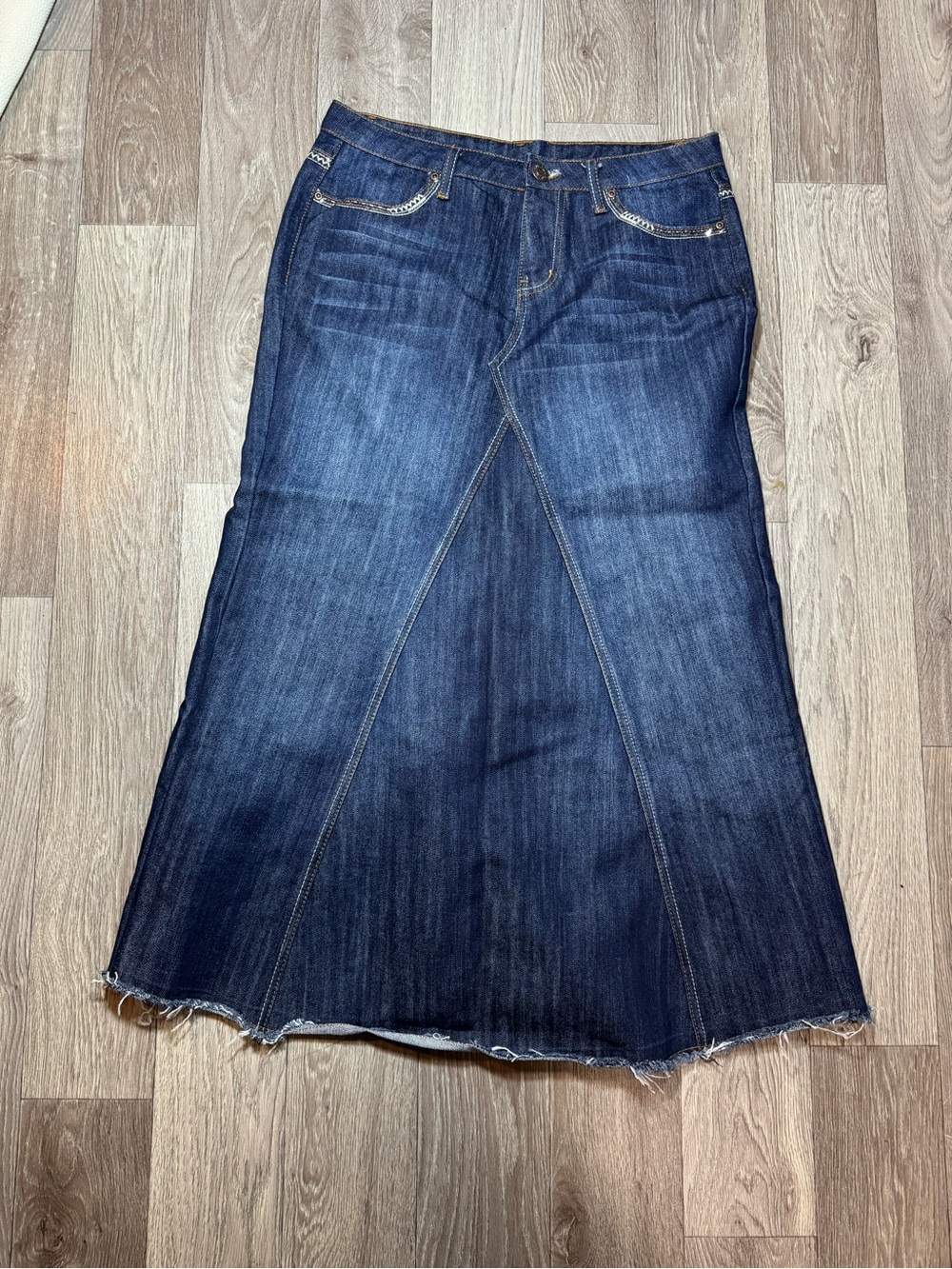 Be Girl Maxi Denim Skirt Dark Wash Size M